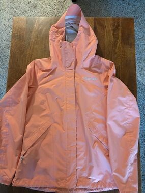 Marmot Coral-Peach Hooded Shell Jacket